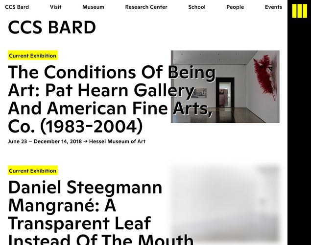 Screenshot of CCS Bard website homepage