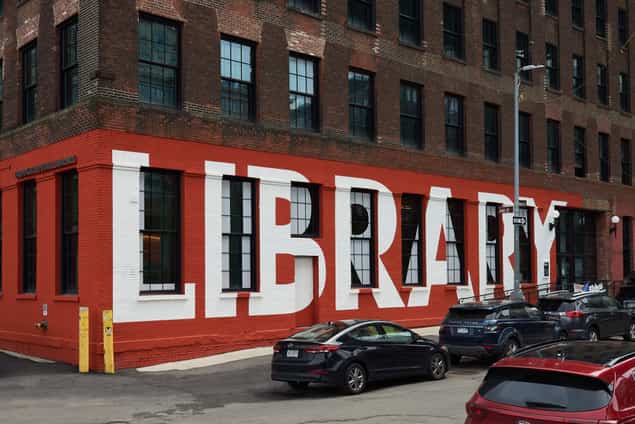 Brooklyn Public Library facade—large lettering